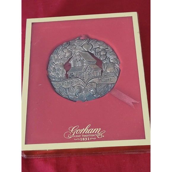 Gorham Silver Plate Our New Home Ornament 2001 - Picture 3 of 3